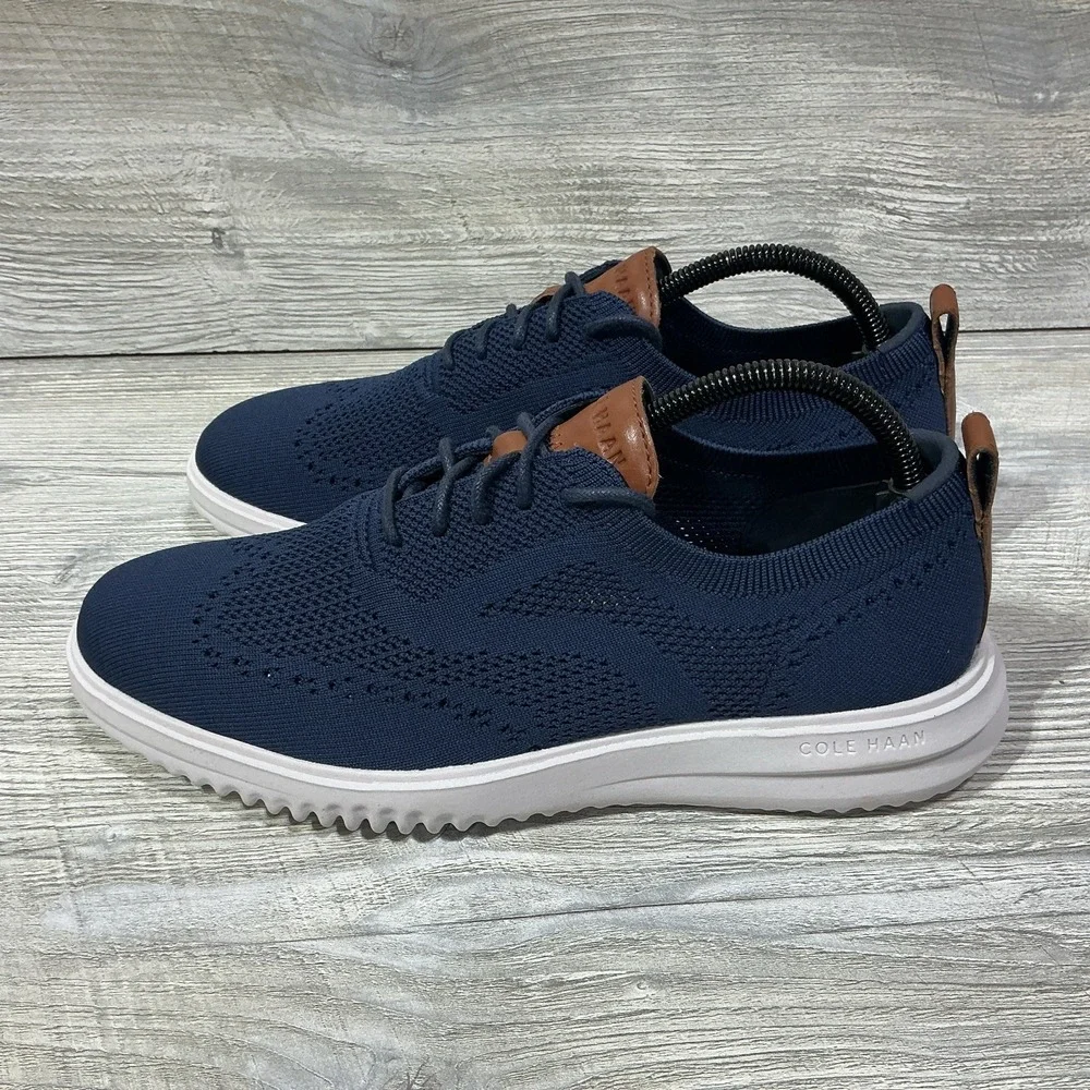 Cole Haan Grand Stitchlite Wing Ox Blue Knit Lace-Up Sneaker Men's US 8 M C37369